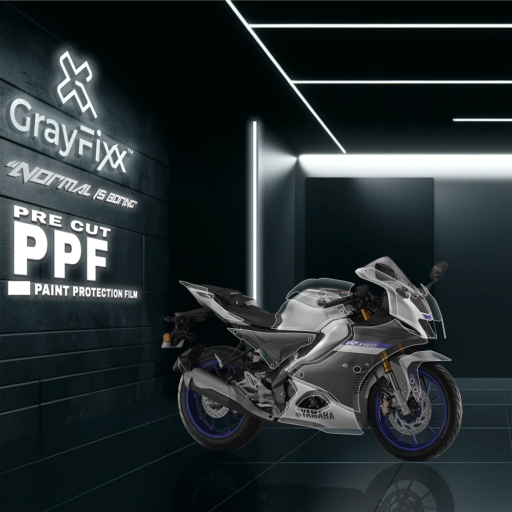 Pre-Cut PPF(Paint Protection Film) Compatible with R15 V4 | TPU(Thermoplastic Polyurethane), Water Proof, 3X Layer, Scratch Resistant
